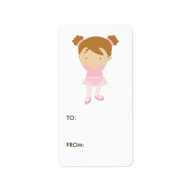 Ballerina Gift Tag Labels (Front)