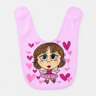 Ballerina Girl Baby Bib