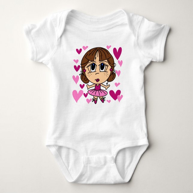 Ballerina Girl Baby Bodysuit (Front)