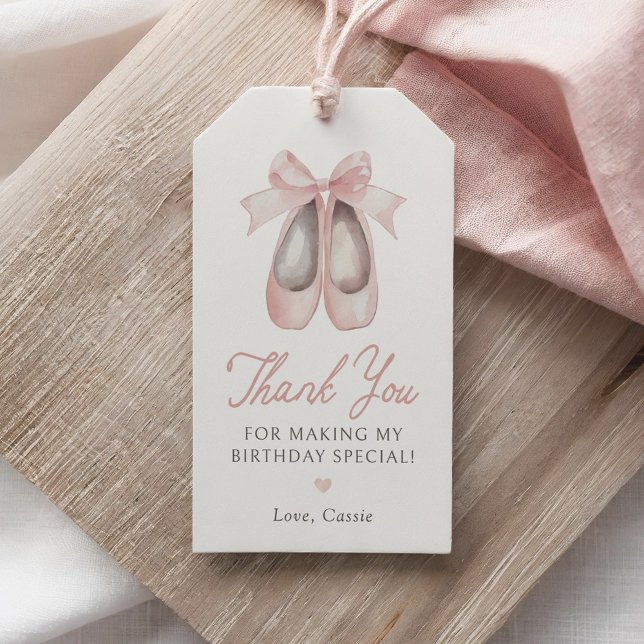 Ballerina Girl Birthday Favor Tag (Creator Uploaded)
