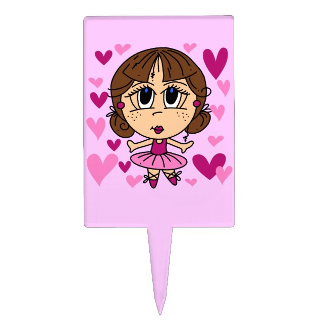 Ballerina Girl Cake Topper (Front)