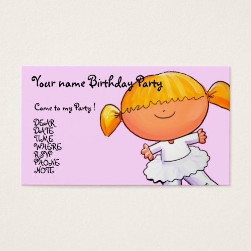 Ballerina Girl - Customize Business Card