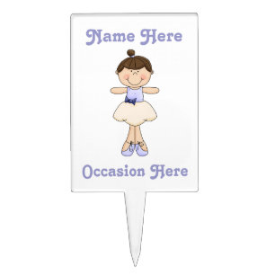 Ballerina Girl-Customize Name and Occasion Cake Topper