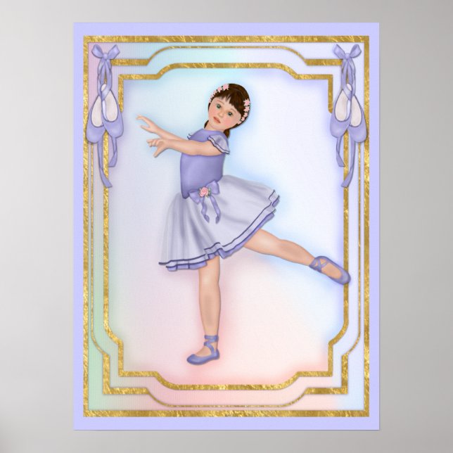 Ballerina Girl Dancing Poster (Front)