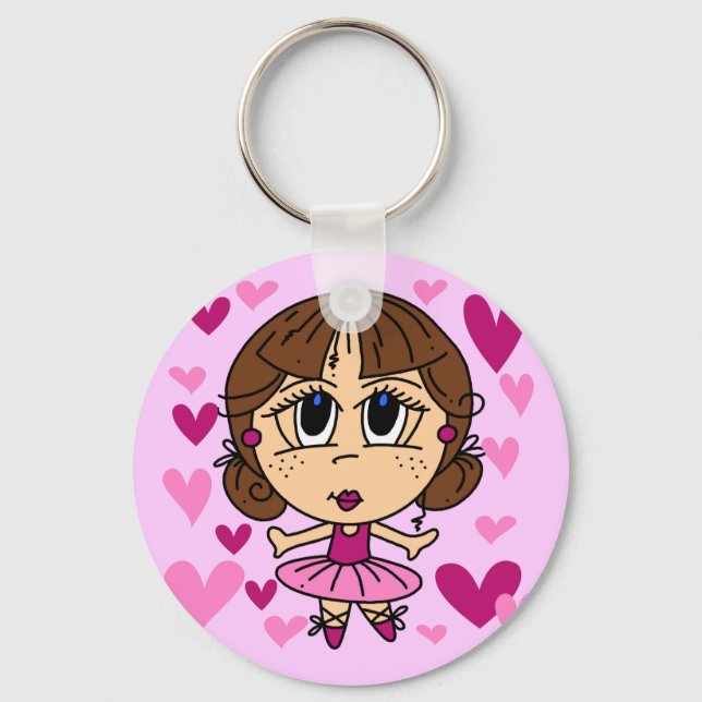 Ballerina Girl Keychain (Front)