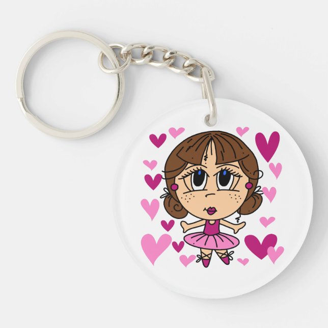 Ballerina Girl Keychain (Front)