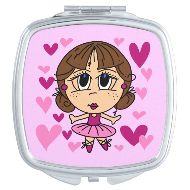 Ballerina Girl Makeup Mirror (Front)