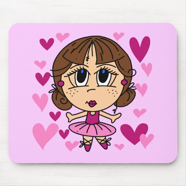 Ballerina Girl Mouse Pad (Front)