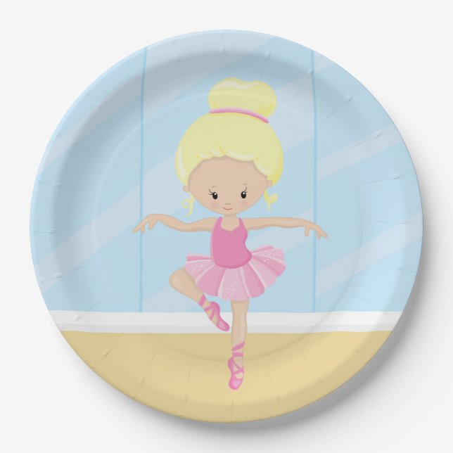 Ballerina girl paper plates (Front)