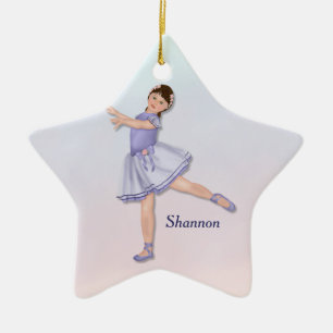 Ballerina Girl Pastel Ceramic Ornament