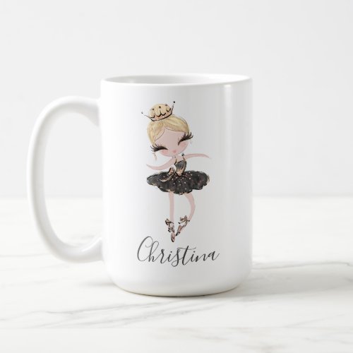 Ballerina Girl Personalized Name Ballet Gift Idea Coffee Mug