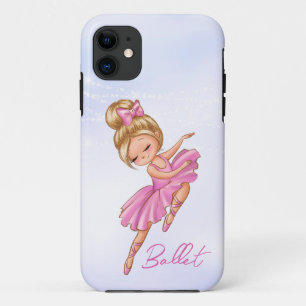 Ballerina Girl Pink, Purple Pretty Ballet Dance iPhone 11 Case