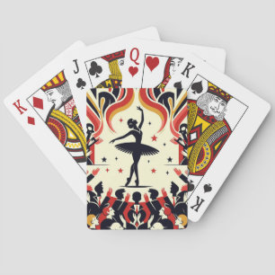 Ballerina Girl Playing Cards