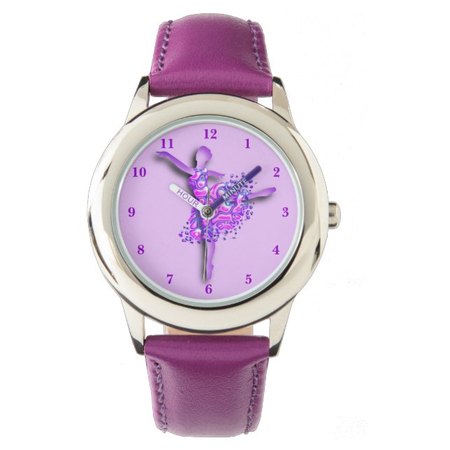 Ballerina Girl Purple Watch Ballet Dancer (Front)