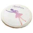 Ballerina girl silhouette pastel colors cookie