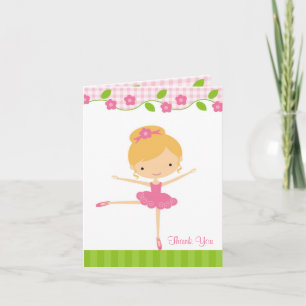 Ballerina Girl Thank You Card
