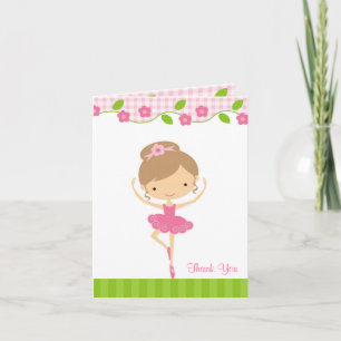 Ballerina Girl Thank You Card
