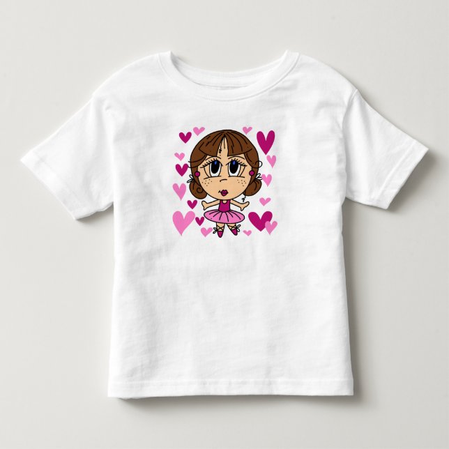 Ballerina Girl Toddler T-shirt (Front)