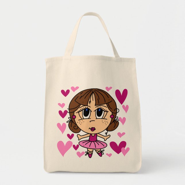Ballerina Girl Tote Bag (Front)