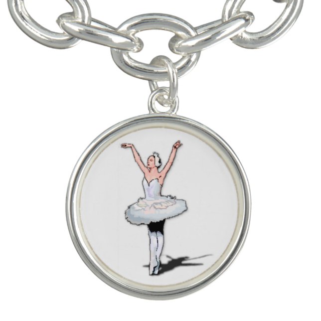 Ballerina Girl Tutu Charm Bracelet (Design)