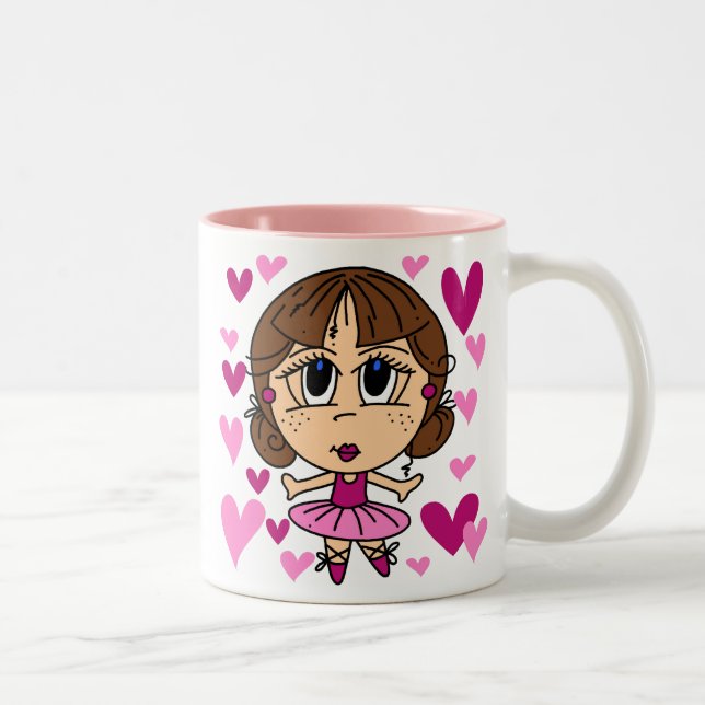 Ballerina Girl Two-Tone Coffee Mug (Right)