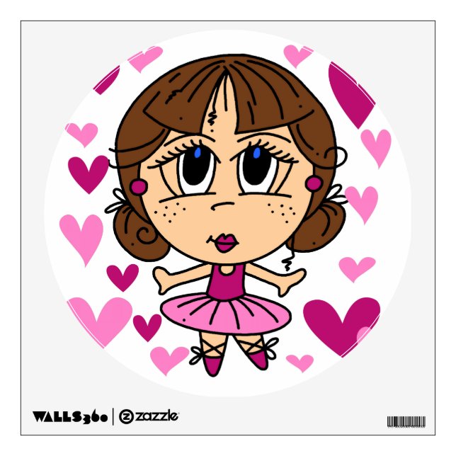 Ballerina Girl Wall Decal (Front)