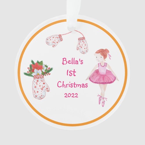 Ballerina Girls 1st Christmas Ornament