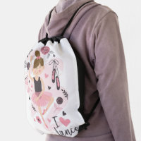 Ballerina Girl's Drawstring Backpack