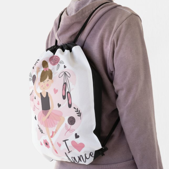 Ballerina Girl's Drawstring Backpack (Insitu)