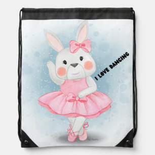 Ballerina Girl's Drawstring Backpack
