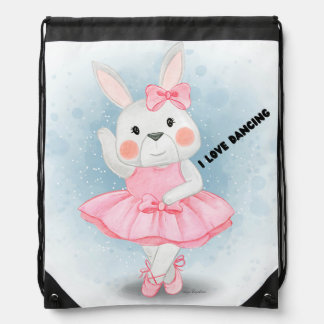 Ballerina Girl's Drawstring Backpack