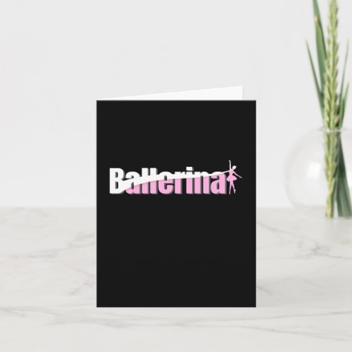 Ballerina _ Girly Ballet Abstract Swish Art Card