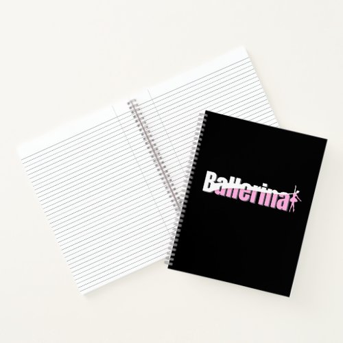 Ballerina - Girly Ballet Abstract Swish Art Notebook