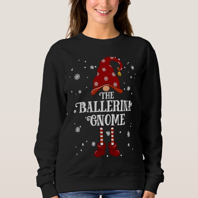 Ballerina Gnome Family Matching Group Christmas Sweatshirt (Front)