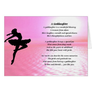Ballerina Goddaughter Poem Cards