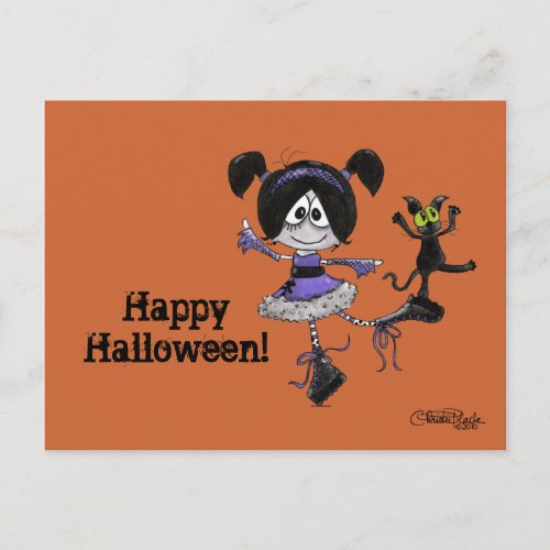 Ballerina Goth Style Postcard