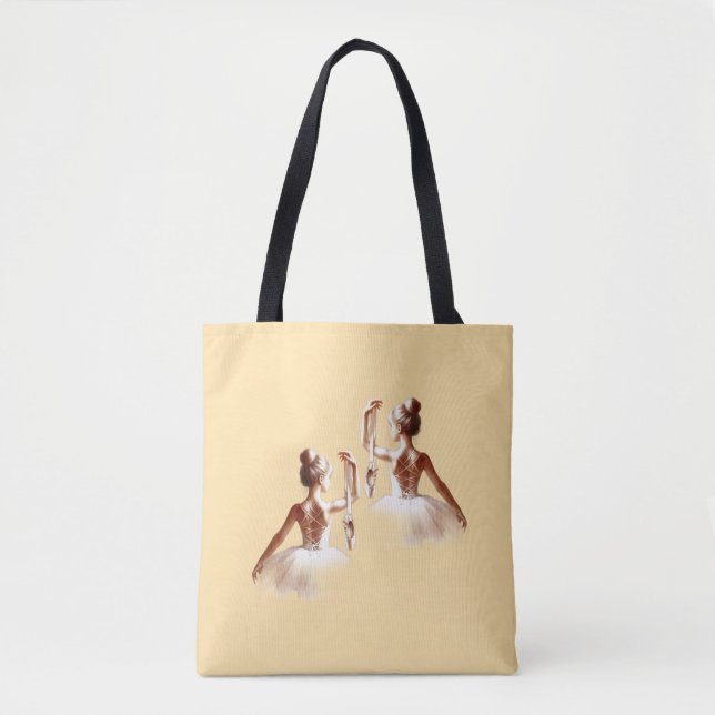 "Ballerina Grace – Artistic Watercolor Tote Bag" Bag (Front)