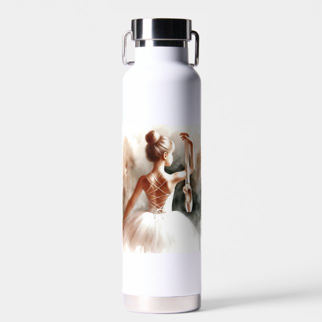 "Ballerina Grace – Dance-Inspired Water Bottle" Water Bottle (Front)