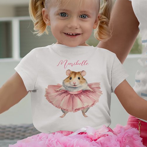 Ballerina Hamster Girl Baby T_Shirt