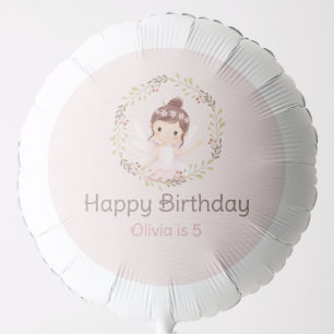 Ballerina Happy 5th Birthday Balloon