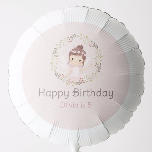 Ballerina Happy 5th Birthday Balloon (Front)
