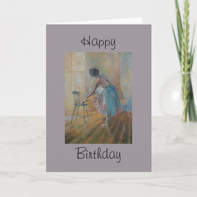 Ballerina Happy Birthday Card (Front)