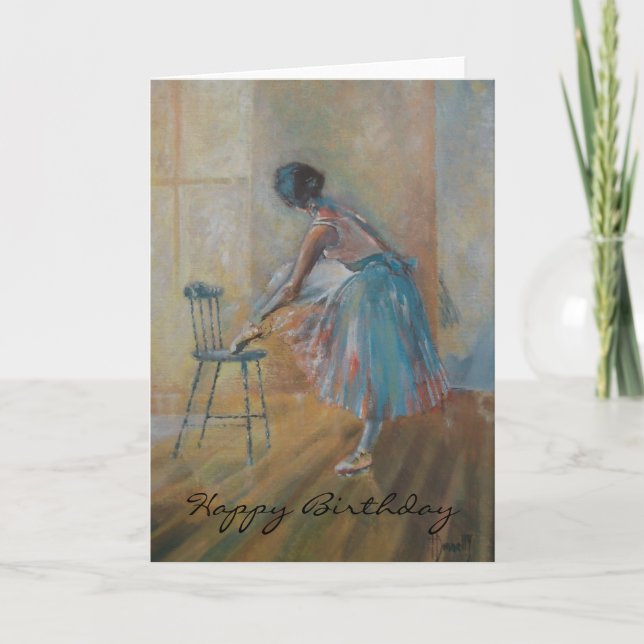 Ballerina Happy Birthday Card (Front)