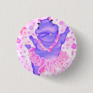 Ballerina Hippo Button