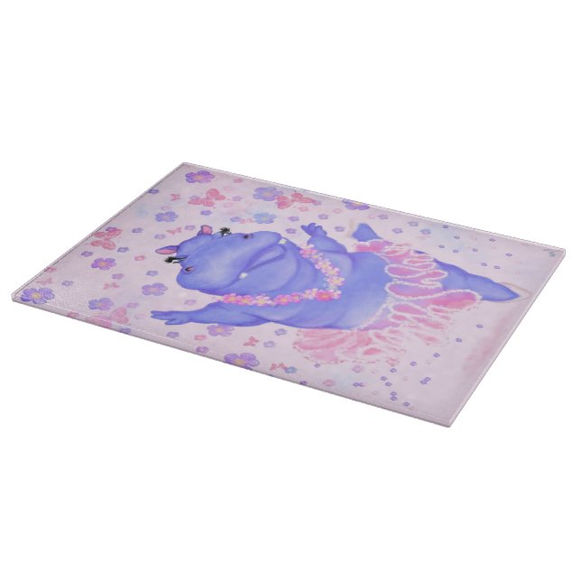 Ballerina Hippo Cutting Board (Corner)