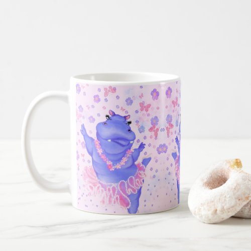 Ballerina Hippo Funny Mug Happy Ballet Dancer