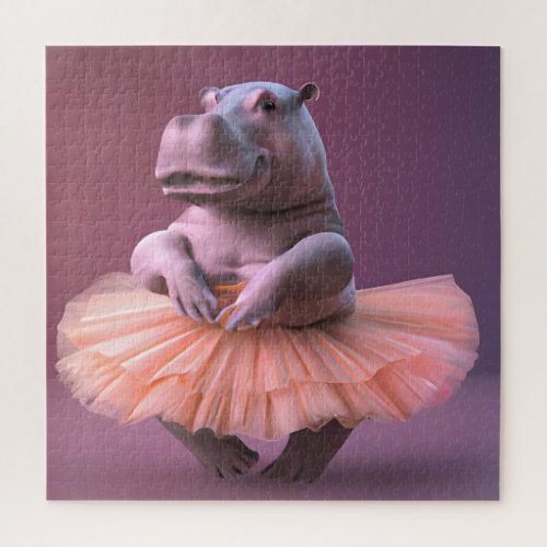 Ballerina Hippo Jigsaw Puzzle