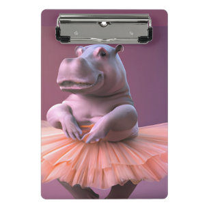 Ballerina Hippo Mini Clipboard
