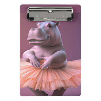 Ballerina Hippo Mini Clipboard