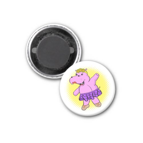 Ballerina Hippo With Tutu Magnet